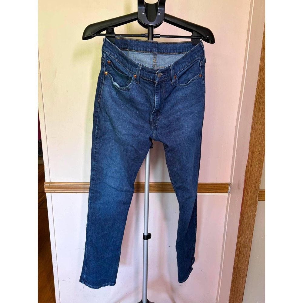 Levis 511 Slim Fit Jeans Mens 34x32 Dark Wash Blue Denim Straight Leg